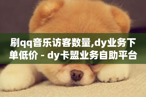 刷qq音乐访客数量,dy业务下单低价 - dy卡盟业务自助平台 - 自助下单商城最低价-第1张图片-ZBLOG