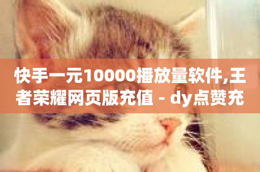 快手一元10000播放量软件,王者荣耀网页版充值 - dy点赞充值24小时到账 - qq业务网站-第1张图片-ZBLOG