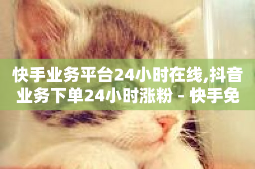 快手业务平台24小时在线,抖音业务下单24小时涨粉 - 快手免费业务平台 - 抖音充值入口