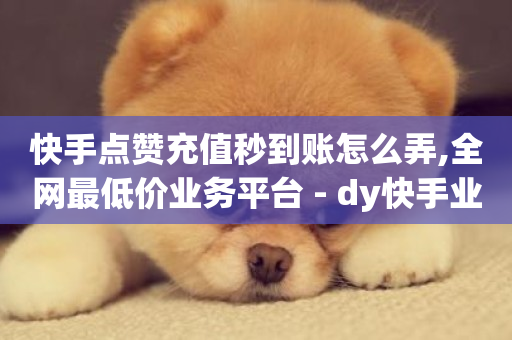 快手点赞充值秒到账怎么弄,全网最低价业务平台 - dy快手业务低价 - qq在哪里可以充赞-第1张图片-ZBLOG