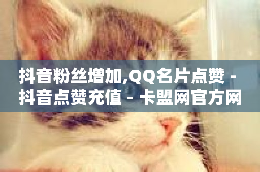 抖音粉丝增加,QQ名片点赞 - 抖音点赞充值 - 卡盟网官方网站