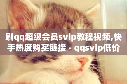 刷qq超级会员svip教程视频,快手热度购买链接 - qqsvip低价充值网站 - qq业务自助服务平台-第1张图片-ZBLOG