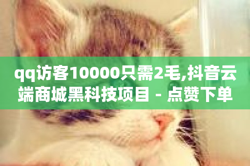 qq访客10000只需2毛,抖音云端商城黑科技项目 - 点赞下单平台自助 - 亿点卡盟-第1张图片-ZBLOG