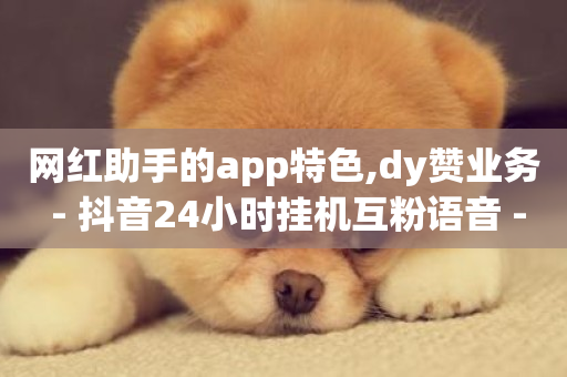 网红助手的app特色,dy赞业务 - 抖音24小时挂机互粉语音 - ks自助下单服务平台秒到帐-第1张图片-ZBLOG