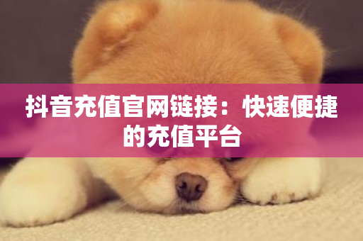 抖音充值官网链接：快速便捷的充值平台-第1张图片-ZBLOG