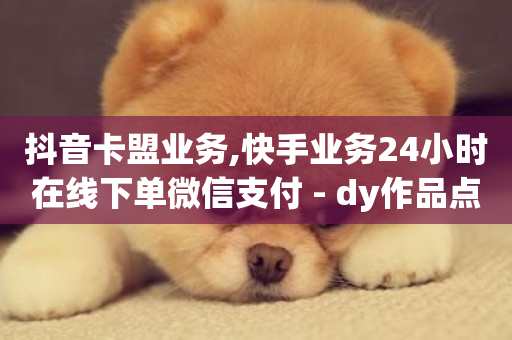 抖音卡盟业务,快手业务24小时在线下单微信支付 - dy作品点赞充值 - 抖音24h业务-第1张图片-ZBLOG