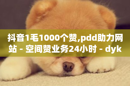 抖音1毛1000个赞,pdd助力网站 - 空间赞业务24小时 - dyks业务下单自动平台-第1张图片-ZBLOG