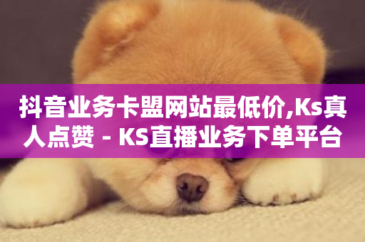 抖音业务卡盟网站最低价,Ks真人点赞 - KS直播业务下单平台 - 快手播放量一分10000赞