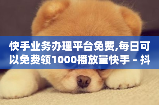 快手业务办理平台免费,每日可以免费领1000播放量快手 - 抖音快手自助服务 - dy低价下单平台商城-第1张图片-ZBLOG