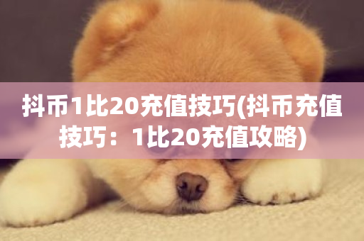 抖币1比20充值技巧(抖币充值技巧：1比20充值攻略)-第1张图片-ZBLOG