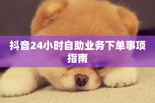 抖音24小时自助业务下单事项指南-第1张图片-ZBLOG