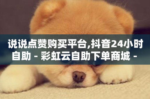 说说点赞购买平台,抖音24小时自助 - 彩虹云自助下单商城 - 快手点赞卡盟在线平台