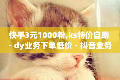 快手3元1000粉,ks特价自助 - dy业务下单低价 - 抖音业务全网最低价-第1张图片-ZBLOG