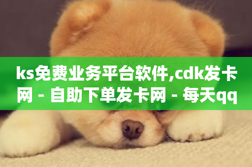 ks免费业务平台软件,cdk发卡网 - 自助下单发卡网 - 每天qq免费领10000赞-第1张图片-ZBLOG