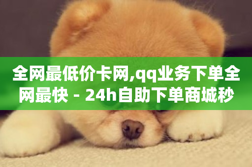 全网最低价卡网,qq业务下单全网最快 - 24h自助下单商城秒赞 - 自助下单dy超低价