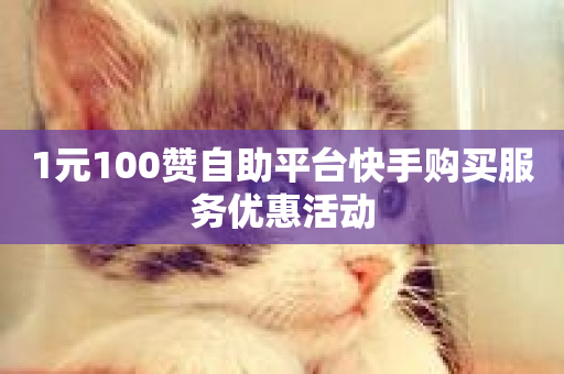 1元100赞自助平台快手购买服务优惠活动