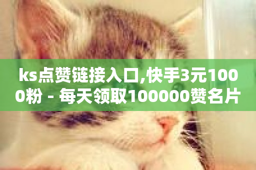 ks点赞链接入口,快手3元1000粉 - 每天领取100000赞名片 - 抖音点赞极速到账