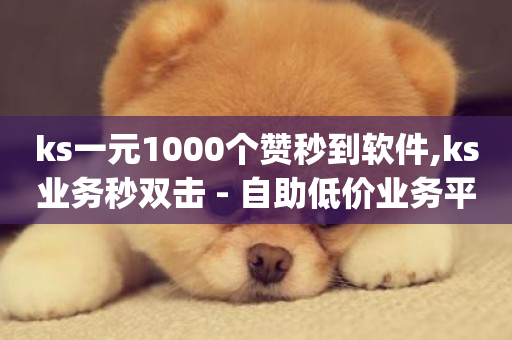 ks一元1000个赞秒到软件,ks业务秒双击 - 自助低价业务平台 - qq业务网站平台网址-第1张图片-ZBLOG