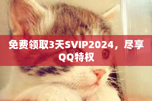 免费领取3天SVIP2024，尽享QQ特权