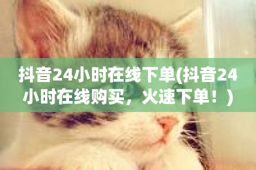 抖音24小时在线下单(抖音24小时在线购买，火速下单！)-第1张图片-ZBLOG