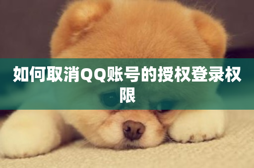 如何取消QQ账号的授权登录权限-第1张图片-ZBLOG