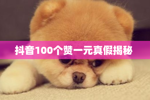 抖音100个赞一元真假揭秘 -第1张图片-ZBLOG