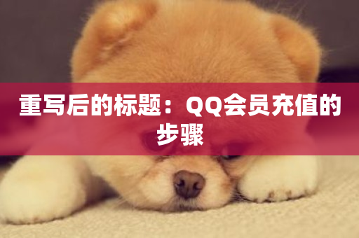 重写后的标题：QQ会员充值的步骤-第1张图片-ZBLOG