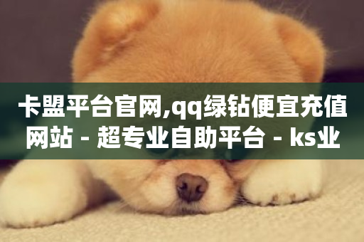 卡盟平台官网,qq绿钻便宜充值网站 - 超专业自助平台 - ks业务粉丝-第1张图片-ZBLOG