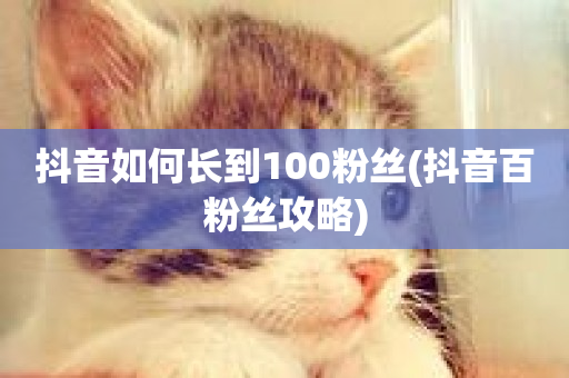 抖音如何长到100粉丝(抖音百粉丝攻略)-第1张图片-ZBLOG