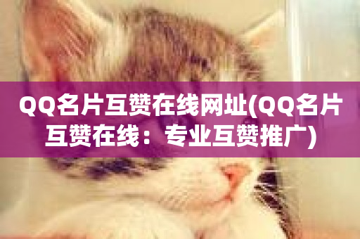 QQ名片互赞在线网址(QQ名片互赞在线：专业互赞推广)-第1张图片-ZBLOG