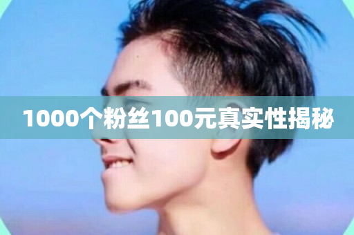 1000个粉丝100元真实性揭秘-第1张图片-ZBLOG