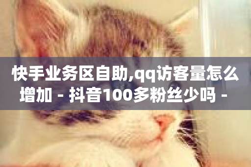 快手业务区自助,qq访客量怎么增加 - 抖音100多粉丝少吗 - qq业务自助下单怎么开通