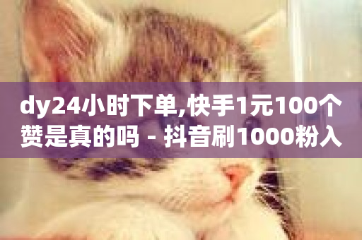 dy24小时下单,快手1元100个赞是真的吗 - 抖音刷1000粉入口 - dy低价下单平台