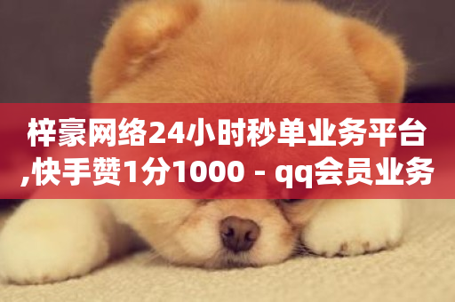 梓豪网络24小时秒单业务平台,快手赞1分1000 - qq会员业务网站 - nap6科技网下载