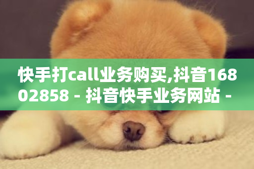 快手打call业务购买,抖音16802858 - 抖音快手业务网站 - 快手免费涨热度软件