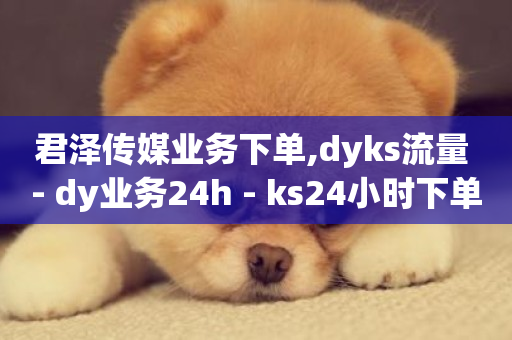 君泽传媒业务下单,dyks流量 - dy业务24h - ks24小时下单平台低价