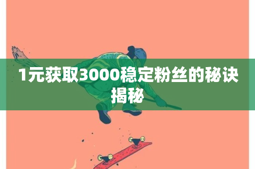 1元获取3000稳定粉丝的秘诀揭秘-第1张图片-ZBLOG