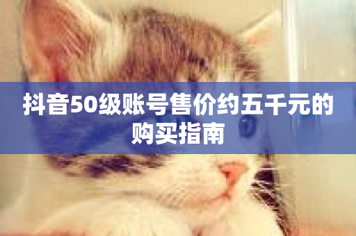 抖音50级账号售价约五千元的购买指南-第1张图片-ZBLOG