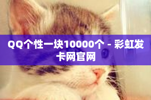 QQ个性一块10000个 - 彩虹发卡网官网-第1张图片-ZBLOG