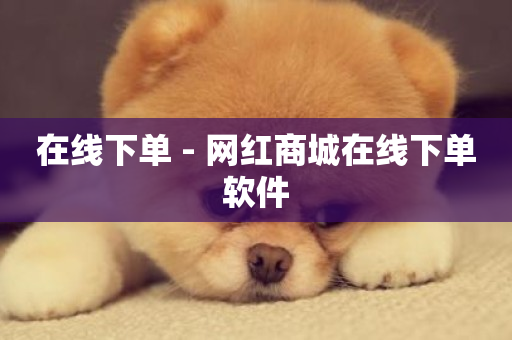 在线下单 - 网红商城在线下单软件-第1张图片-ZBLOG