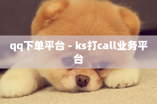 qq下单平台 - ks打call业务平台-第1张图片-ZBLOG