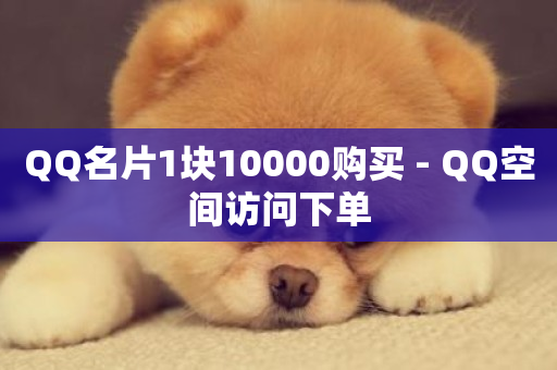 QQ名片1块10000购买 - QQ空间访问下单-第1张图片-ZBLOG