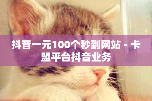 抖音一元100个秒到网站 - 卡盟平台抖音业务-第1张图片-ZBLOG